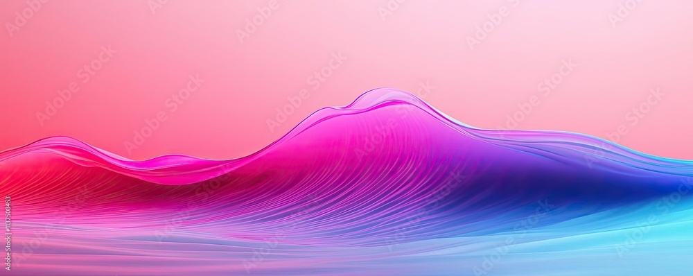 Poster wave abstract background concept. abstract wave design with vibrant pink, blue, and purple gradients
