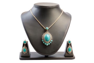 necklace and earrings