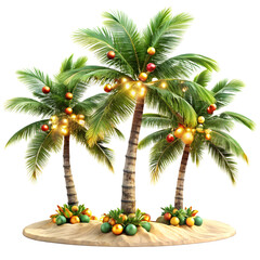 PNG Palm tree coconut cartoon plant.