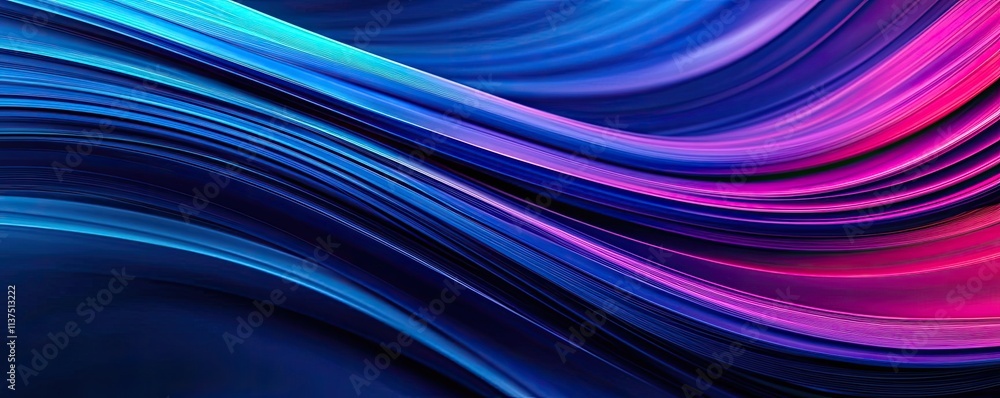 Poster wave abstract background concept. abstract colorful waves of blue and pink flowing elegantly in a sm