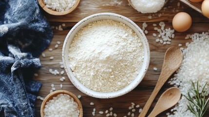 Rustic Scene of Bright Natural Ingredients and Textures