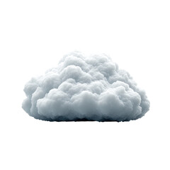 Fluffy white cumulus cloud isolated transparent background nature weather sky