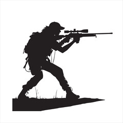 soldier silhouette with gun