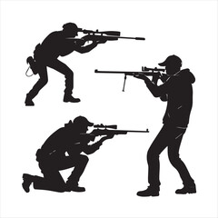 soldier silhouette with gun