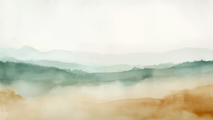 Abstract watercolor aesthetic horizontal background. Hand drawn vector splatter texture. Brush stroked painting pastel color watercolour