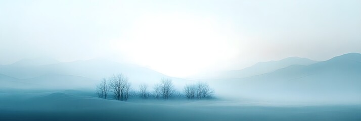 Fototapeta premium A soothing gradient of icy blue to soft gray, evoking winter tones.