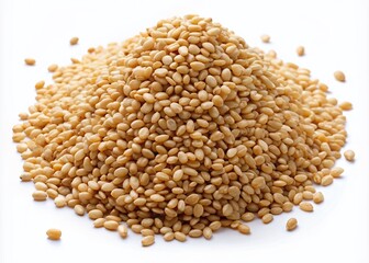 Fototapeta premium High-Res Sesame Seeds Photography: Isolated Clipping Path Images for Food, Beauty, and Culinary Designs