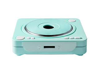 Fototapeta premium Portable Pastel Blue CD Player with Plastic Casing Isolated Image