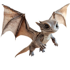Obraz premium Baby Dragon Flying on White Background Transparent Background.