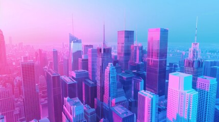 Fototapeta premium Neon Cityscape