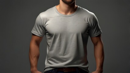White color t shirt mockup on white minimalist background .Grunge effect, logo mockup