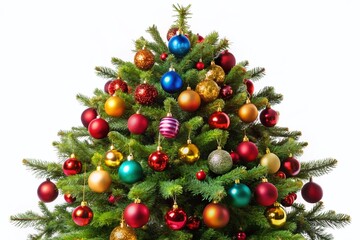 Isolated Christmas Tree, Festive Holiday Tree, Xmas Tree PNG, Christmas Tree Clipping Path,  Digital Christmas Tree,  No Background Xmas Tree,  Holiday Decoration