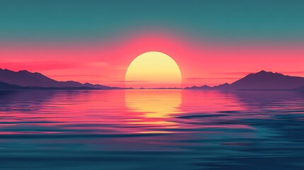 sunset, sun, sky, sea, sunrise, ocean, nature, water, 