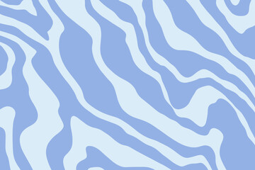 Wavy background design template. Blue trendy vector illustration retro style 