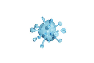 blue, 3D shiny  virus featuring