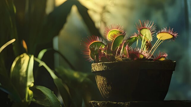 Venus flytrap in a pot