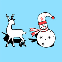 christma snowman illustration