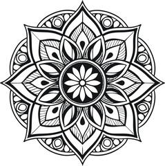 Beautiful floral mandala design 