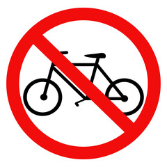 No bicycle sign, no bicycle,no parking, vector illustration