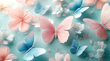 flower, pattern, floral, vector, seamless, flowers, pink, 