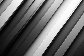 Fototapeta premium Abstract Black and White Stripes Create Modern Diagonal Design Background