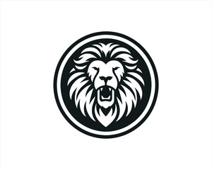 Lion head Roar Mascot, lion logo design vector illustration