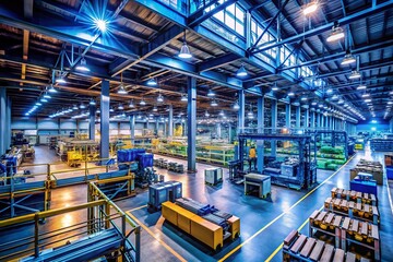Fototapeta premium Low Light Lean Management Photography: Visualizing Waste Reduction & Efficiency