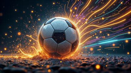 Fototapeta premium soccer ball effect