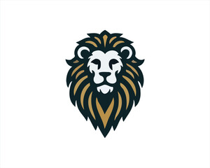 Lion Logo Design Vector Template. Lion Head Logo Icon Vector illustration. 