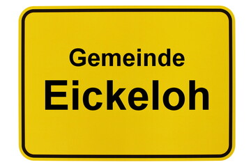Illustration eines Ortsschildes der Gemeinde  in Niedersachsen