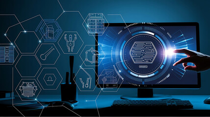 Computer technologies concept