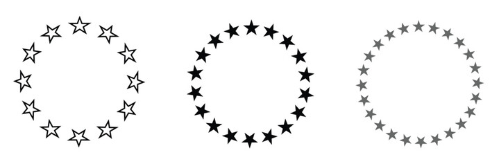 Stars in circle icon vector illustration graphic design .