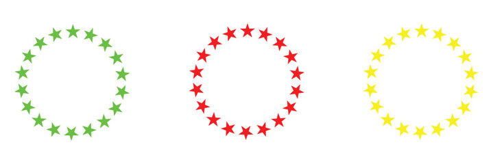 Stars in circle icon vector illustration graphic design .