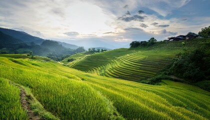 Fototapeta premium rice terraces in island