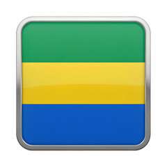 Gabon flag in Rounded Square icon