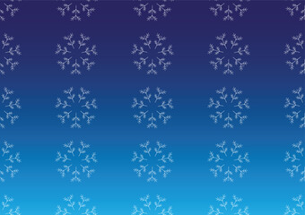 Seamless pattern with snowflakes on a blue background. Christmas wallpaper or fabric.