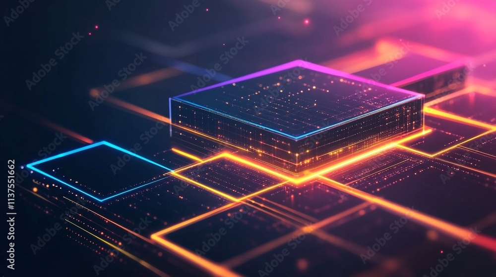 Aufkleber this digital background is ideal for various applications such as tech processes, abstract financial