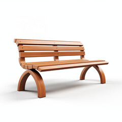 Contemporary Wooden Bench for Public Parks and Gardens