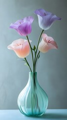 A seamless gradient from soft lilac to pastel mint, perfect for a playful and modern design.
