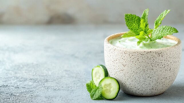 A cooling and invigorating skincare arrangement that combines refreshing cucumber and mint to soothe and revitalize the skin, leaving it feeling rejuvenated and hydrated.