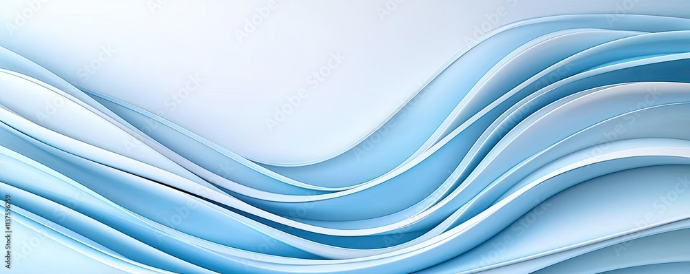 Aufkleber wave abstract background concept. fluid blue waves create a serene and calming abstract background d