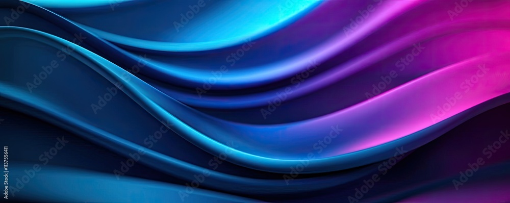 Poster wave abstract background concept. vibrant waves of color blending harmoniously in a smooth, abstract