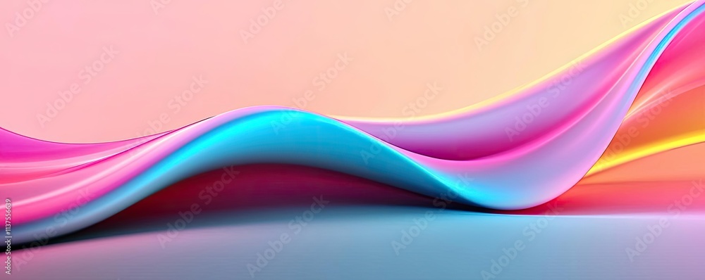 Aufkleber wave abstract background concept. abstract wave patterns in vibrant colors create a dynamic visual e