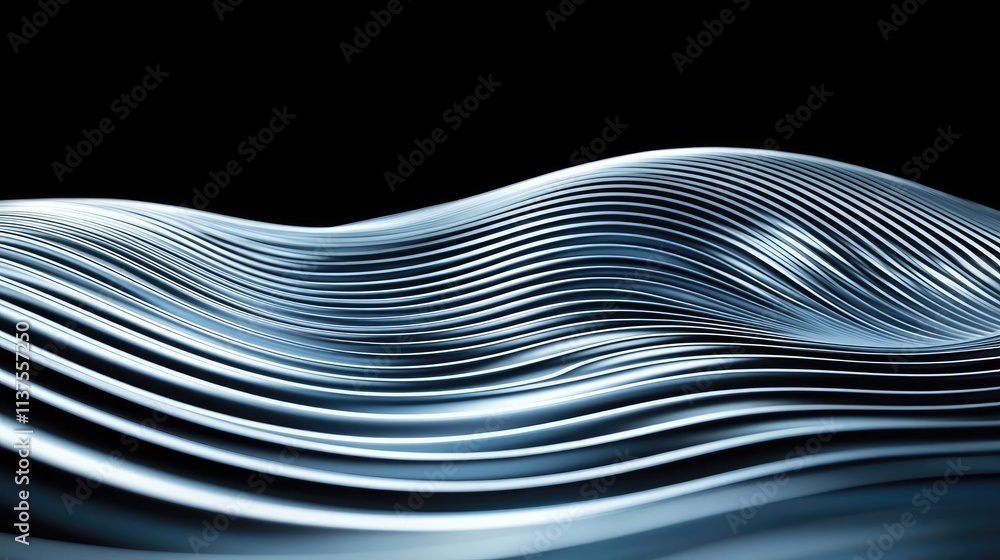 Poster wave abstract background concept. abstract blue wave patterns create a serene and modern visual expe