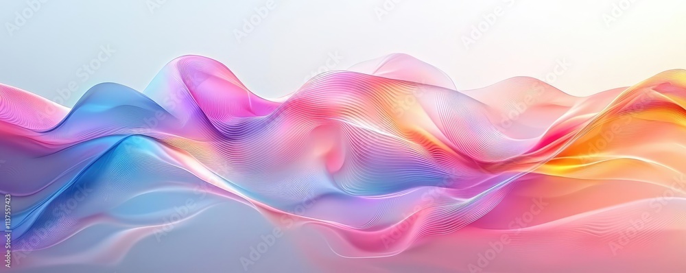 Poster wave abstract background concept. abstract colorful waves creating a smooth and vibrant background f