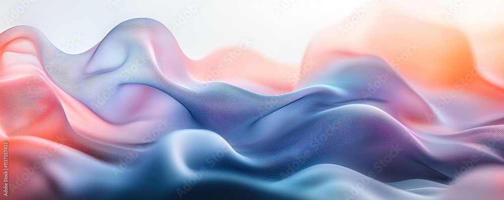 Poster wave abstract background concept. abstract vibrant waves of color blending seamlessly in a fluid des