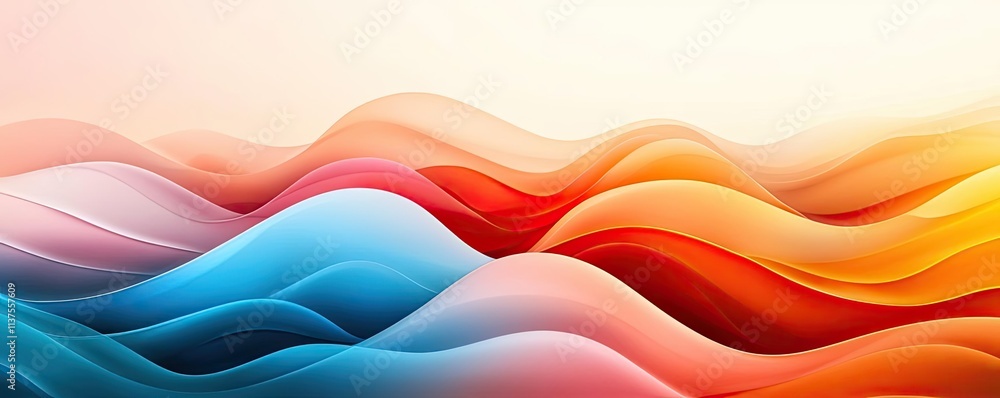 Poster wave abstract background concept. abstract colorful waves creating a fluid and dynamic background de