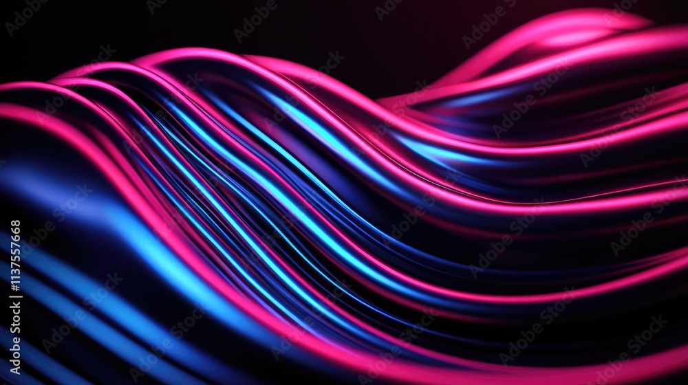 Poster wave abstract background concept. a vibrant wave of neon colors flowing in a mesmerizing pattern.