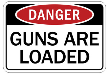 Fototapeta premium Gun owner sign guns are loaded