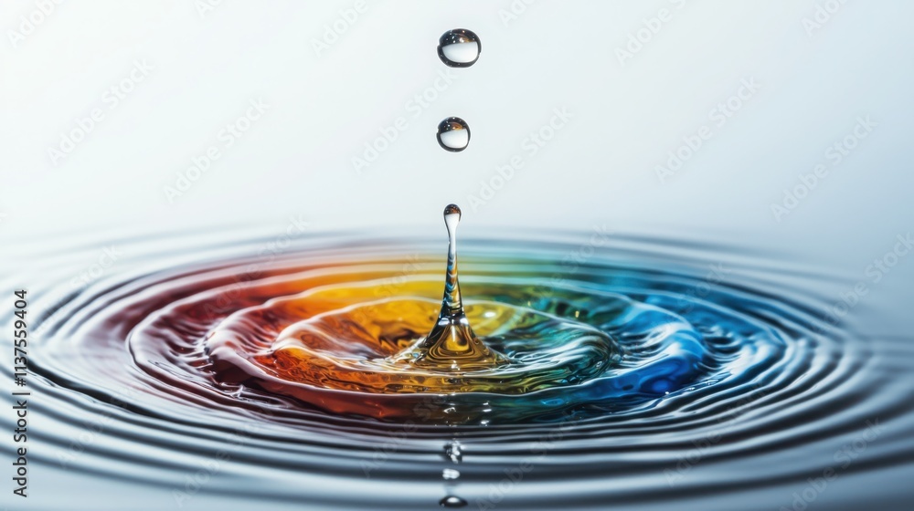 Poster ink drop dispersing in water abstract art digital art soft focus aesthetic patterns and colors